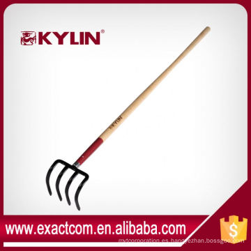 Alemania Quality Garden Hand 4 Teeth Steel Fork